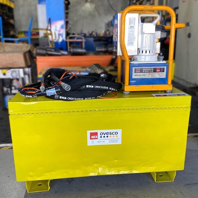 Hire tools are packed into a specialised crate to be shipped Australia wide