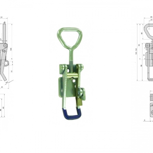 Ojop 703L Over Centre Catch ZP Steel