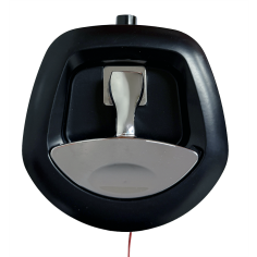 Whale Tail Lock with 12V Electronic Actuator - Black Chrome