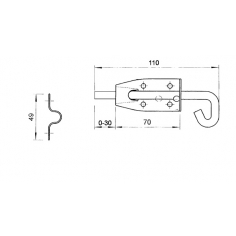 Pad Bolt 70mm Stainless Steel