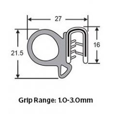 Pinchweld & Rubber on Side Black 60-054