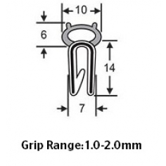 Pinchweld & Rubber on Top Black 60-057