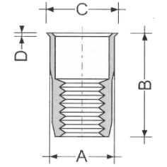 Stainless Steel Reduced Head Insert
