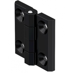 40 x 40mm, Zinc Die Cast, Black EDP, Countersunk Holes