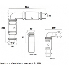 Tipper Swing Hinge Kit 25mm