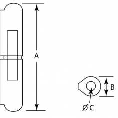 Weld On Hinge - Aluminium