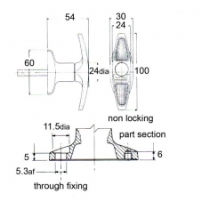 " T" Chrome Handle Front Fix