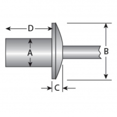 1/8'' Closed End Aluminium Body / Steel Mandrel