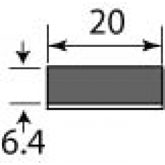 18 x 6.4mm Self Adhesive - Per Metre 