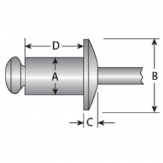 3/16'' Stainless Steel Body / Stainless Steel Mandrel