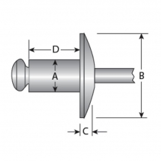 Marson Rivet 3/16" SS/SS LF