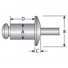 5/32'' Stainless Steel Body / Steel Mandrel