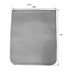 604 x 747mm Drop White Mudflap