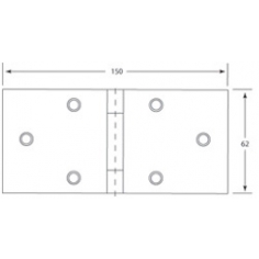 Butt Hinge 62 X 150mm