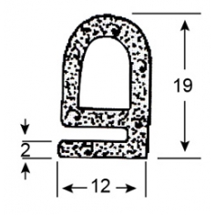 D Section Sponge Rubber Strip
