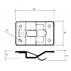 Door Retainer Spring Catch Plate