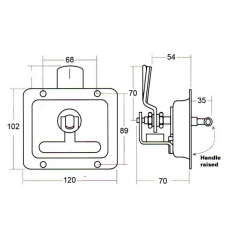 Drop "T" Lock S/Steel Non Locking