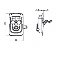 Flush Lock Black Coated Steel