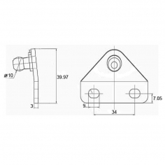 Gas Strut Bracket S/S I01S
