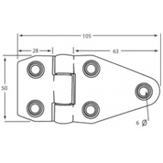 Hinge Zinc Plated Steel 476