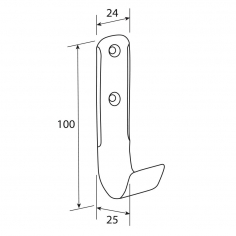 Hook S/S 25mm