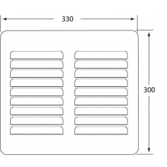 Louvre Vent Aluminium 3330