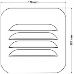 Louvre Vent Aluminium 1717