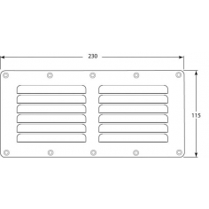 Louvre Vent Stainless Steel 506