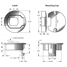 M1 Push-To-Close Simplicity Latch