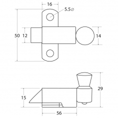 Mini Slam Latch ZP Steel