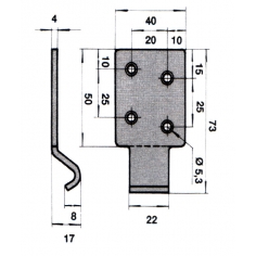 Ojop 20.ASS S/Steel Hook Plate