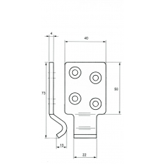 1138.52 Ojop 20Z ZP Steel Hook Plate