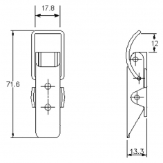 Over Centre Catch ZP Steel 27-633