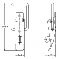 Over Centre Catch ZP Steel 30-570