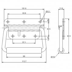 Protex Chest Handle Black Coated