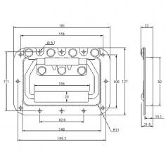 Protex Chest Handle Recessed ZP