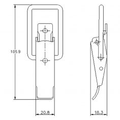 Protex Over Centre Catch SS 304