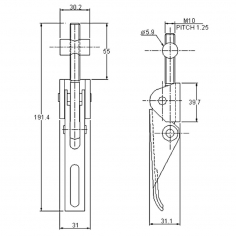 Protex 40-663 Over Centre Catch SS 304