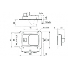 Recessed Lever Lock Stainless Steel