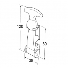 Rubber Bonnet Catch S/S