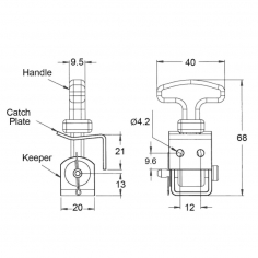 Rubber Bonnet Catch Small