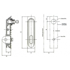 Swing Handle Black Chrome