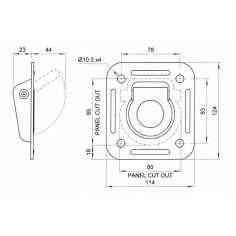 Tie Down Ring Recessed 123 x 115mm