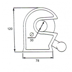 Tipper Tail Gate Latch 30mm
