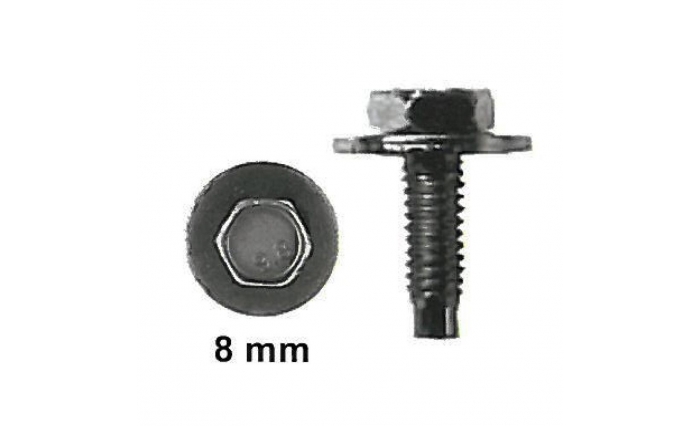 Hex Bolt with Washer Black M5