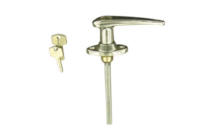 "L" Chrome Handle Front Fix Locking Heavy Duty